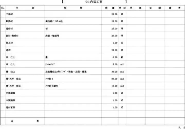 注文住宅の見積書のチェックポイント | 木の家づくり 中島工務店